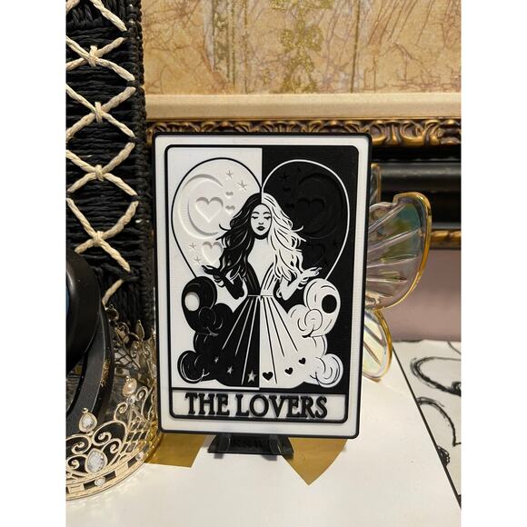 The Lovers Tarot Card - Unique 3D Printed Art - Mystical Decor - Perfect Gift - Picture 1 of 3